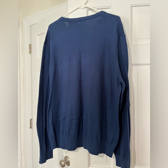 IZOD• Men’s Sweater Blue Yellow Stripes Pullover,Size XXL, Like New - Picture 7 of 13